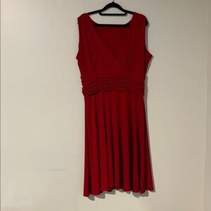 Elegant Red Sleeveless Dress